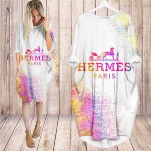 Batwing Pocket Dress Luxury Brand