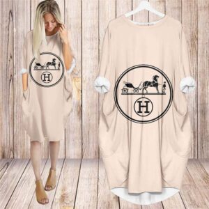 Batwing Pocket Dress Luxury Brand