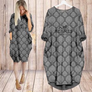 Batwing Pocket Dress Luxury Brand