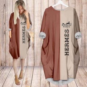 Batwing Pocket Dress Luxury Brand