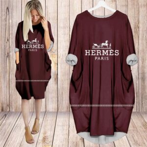 Batwing Pocket Dress Luxury Brand