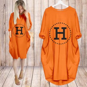 Batwing Pocket Dress Luxury Brand