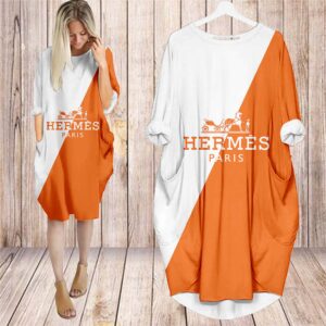 Batwing Pocket Dress Luxury Brand