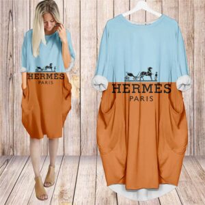 Batwing Pocket Dress Luxury Brand
