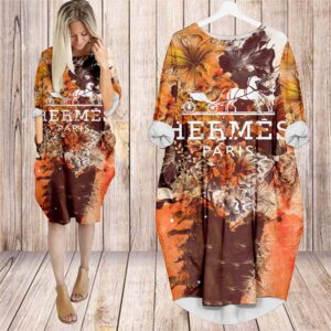 Batwing Pocket Dress Luxury Brand