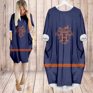 Batwing Pocket Dress Luxury Brand
