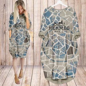 Batwing Pocket Dress Luxury Brand