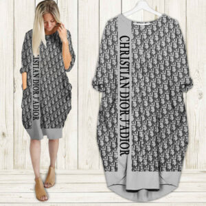 Batwing Pocket Dress Luxury Brand