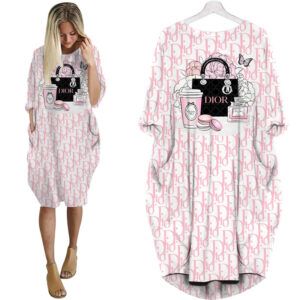 Batwing Pocket Dress Luxury Brand
