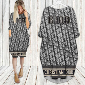 Batwing Pocket Dress Luxury Brand