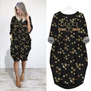 GC   Batwing Pocket Dress Luxury Brand - Max09324
