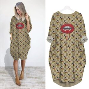 GC   Batwing Pocket Dress Luxury Brand - Max09325
