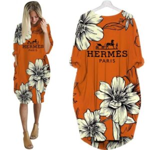 Batwing Pocket Dress Luxury Brand