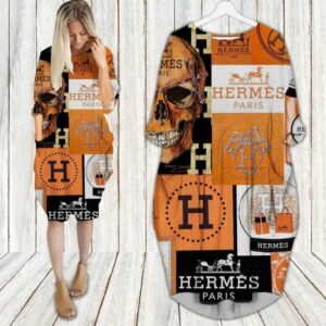 Batwing Pocket Dress Luxury Brand