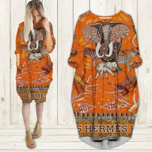 Batwing Pocket Dress Luxury Brand