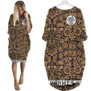 Batwing Pocket Dress Luxury Brand