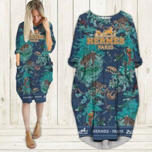 Batwing Pocket Dress Luxury Brand