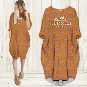 Batwing Pocket Dress Luxury Brand