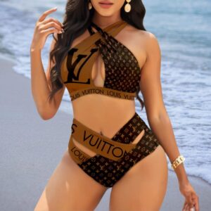 Luxury BM Two Pieces Bikinis Set Hollow Out Push Up Swimsuit