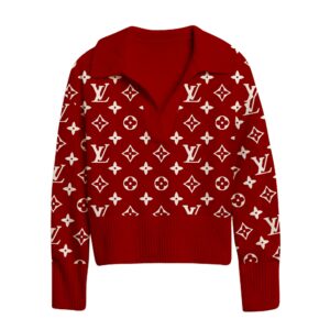 Premium Women's Big V Lapel Long Sleeve Sweater