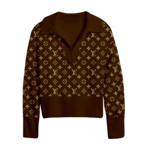 Premium Women's Big V Lapel Long Sleeve Sweater