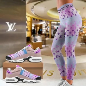 LOUIS VUITTON Premium High Waist Leggings Match Air Max Shoes