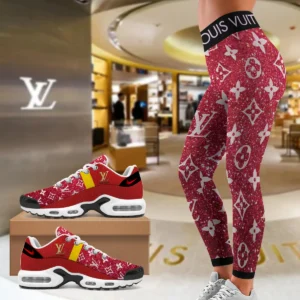 LOUIS VUITTON Premium High Waist Leggings Match Air Max Shoes