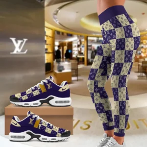 LOUIS VUITTON Premium High Waist Leggings Match Air Max Shoes