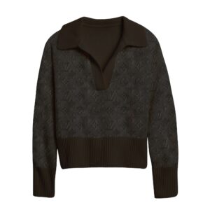 Premium Women's Big V Lapel Long Sleeve Sweater